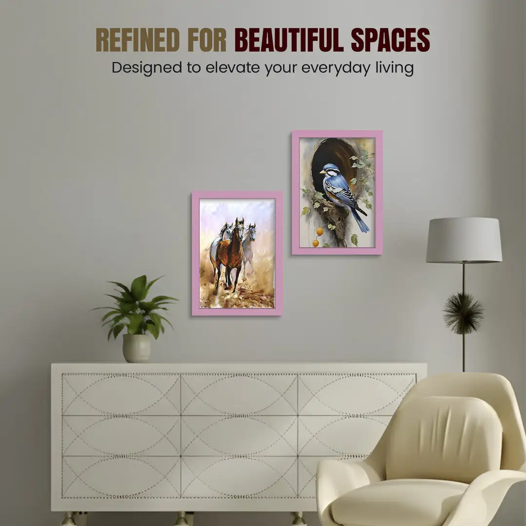 17x11" Sleek Pastel Pink Picture Frame - Elegant Wall Or Desk Display thumbnail 2