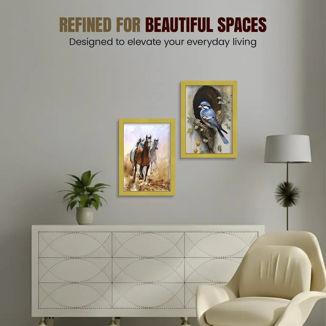 17x12" Sleek Gold Picture Frame With Clear Acrylic Front - For Premium Wall Decor thumbnail 2