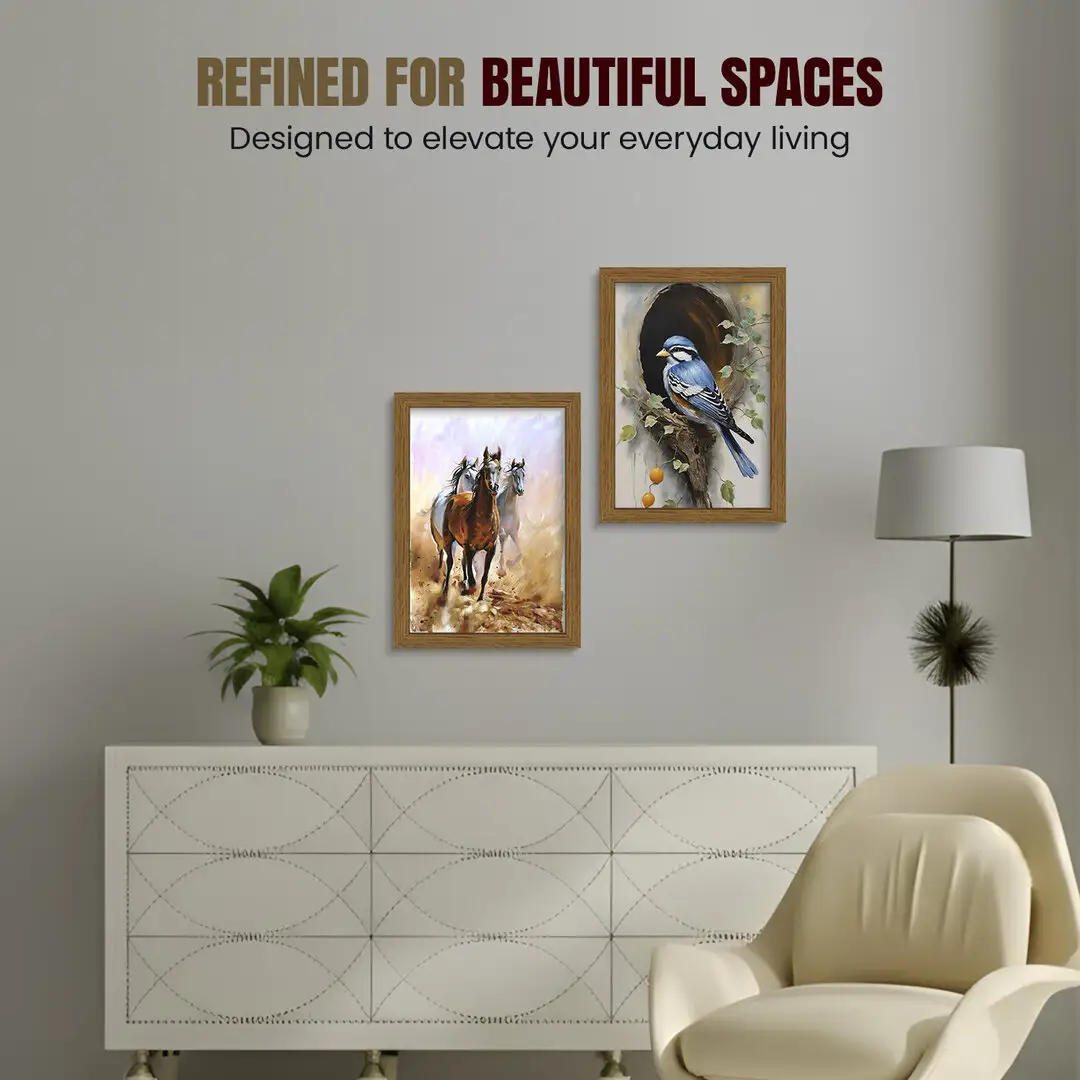 17x12" Sleek Oak Picture Frame With Clear Acrylic Front - For Premium Wall Decor thumbnail 2
