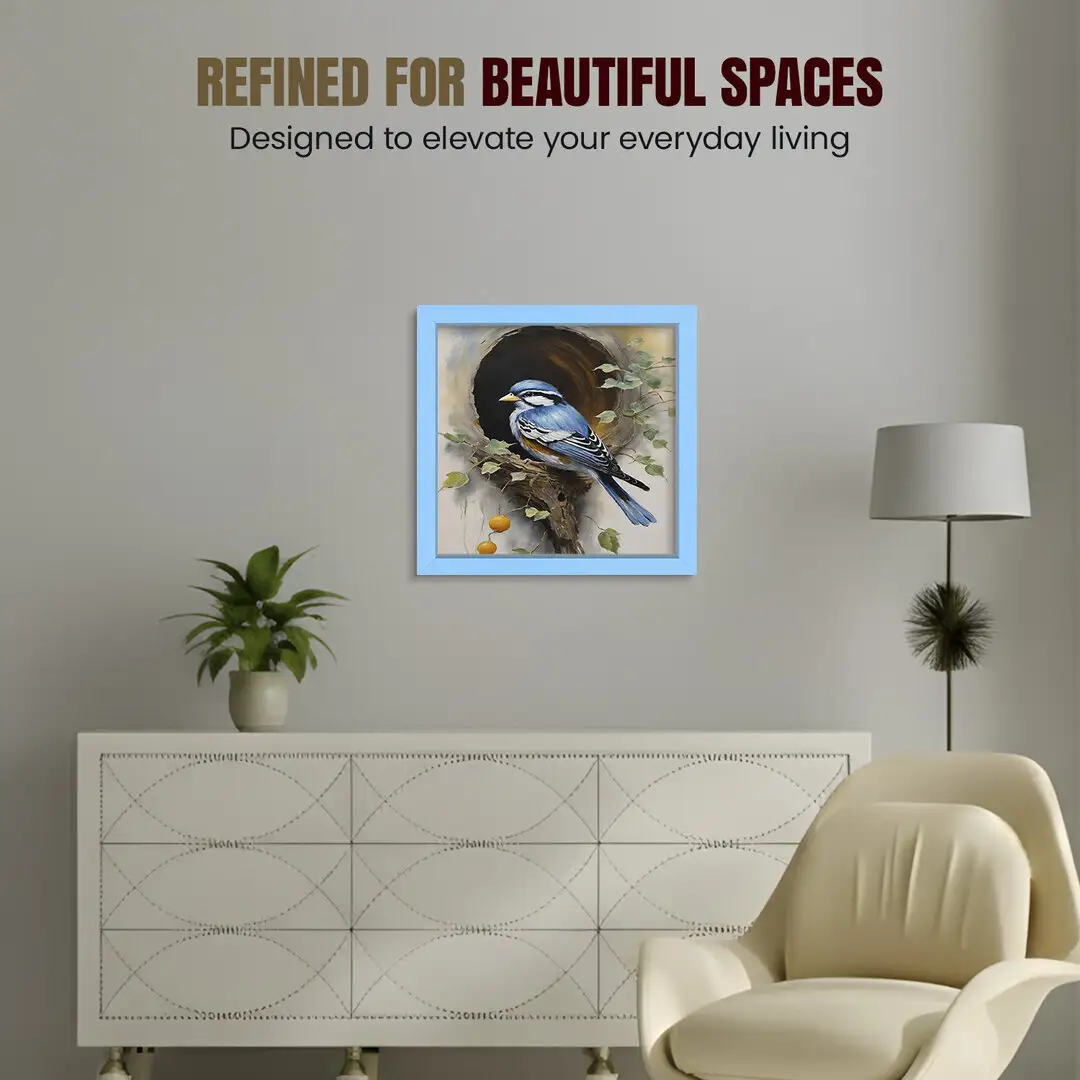 17x17" Sleek Baby Blue Picture Frame With Clear Acrylic Front - For Premium Wall Decor thumbnail 2