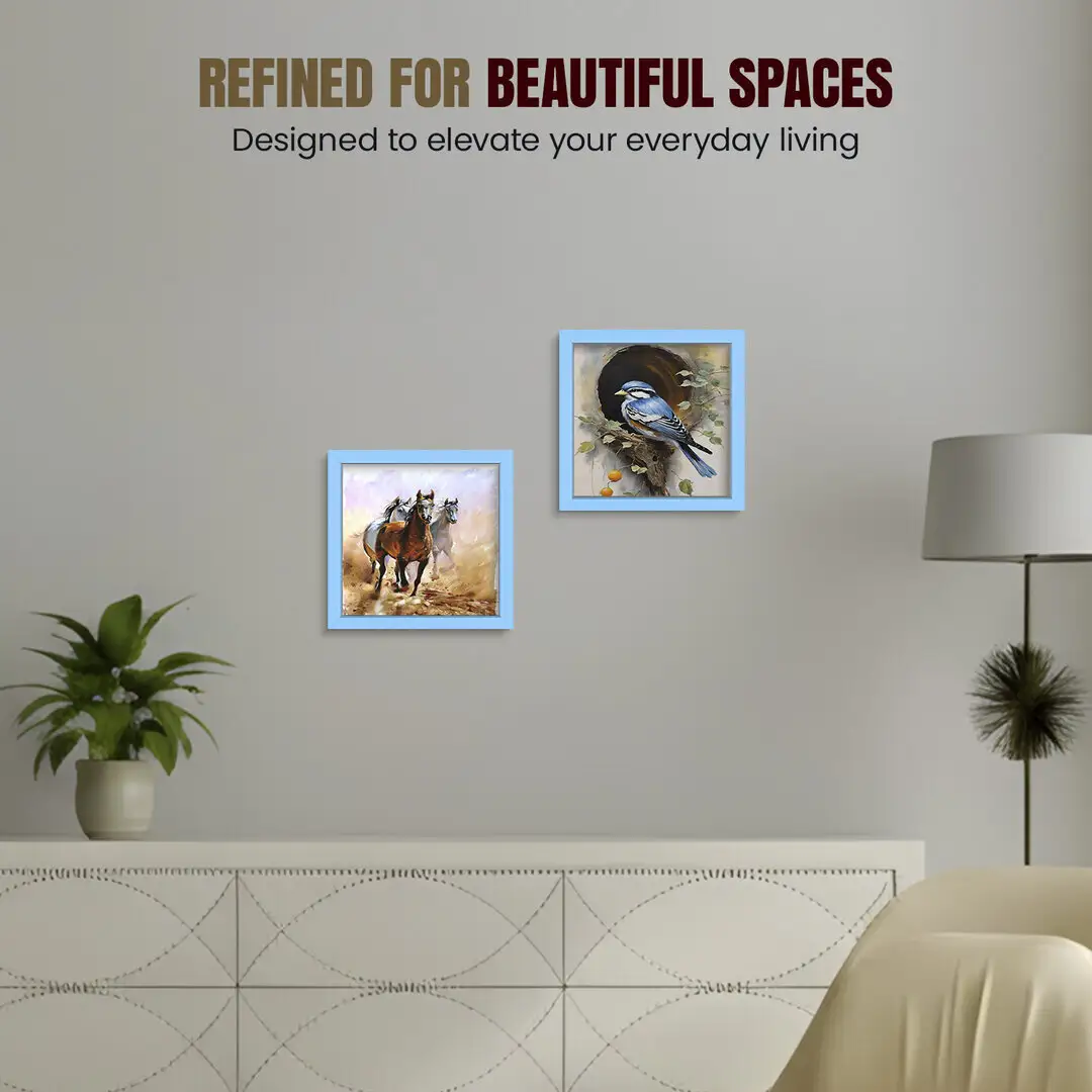 20x20cm Sleek Baby Blue Picture Frame With Clear Acrylic Front - For Premium Wall Decor thumbnail 2