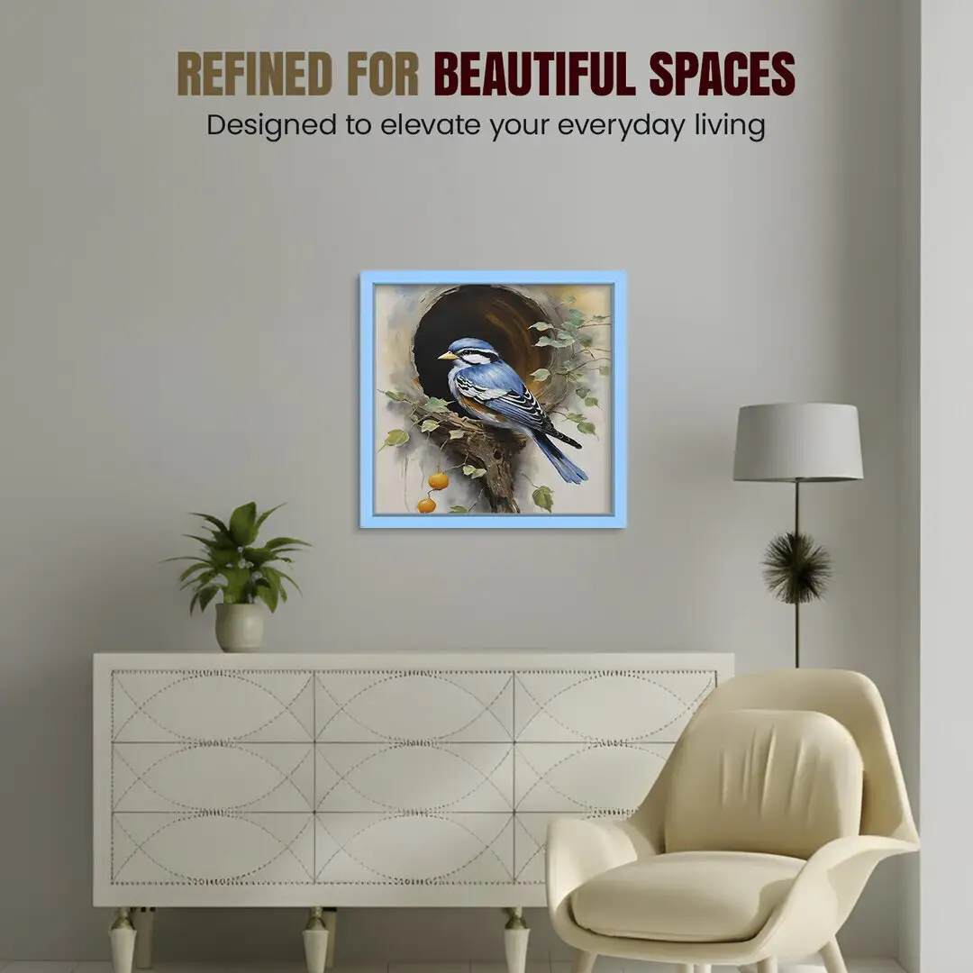 21x21" Sleek Baby Blue Picture Frame With Shatterproof Acrylic Front - Minimalist Wall Display thumbnail 2