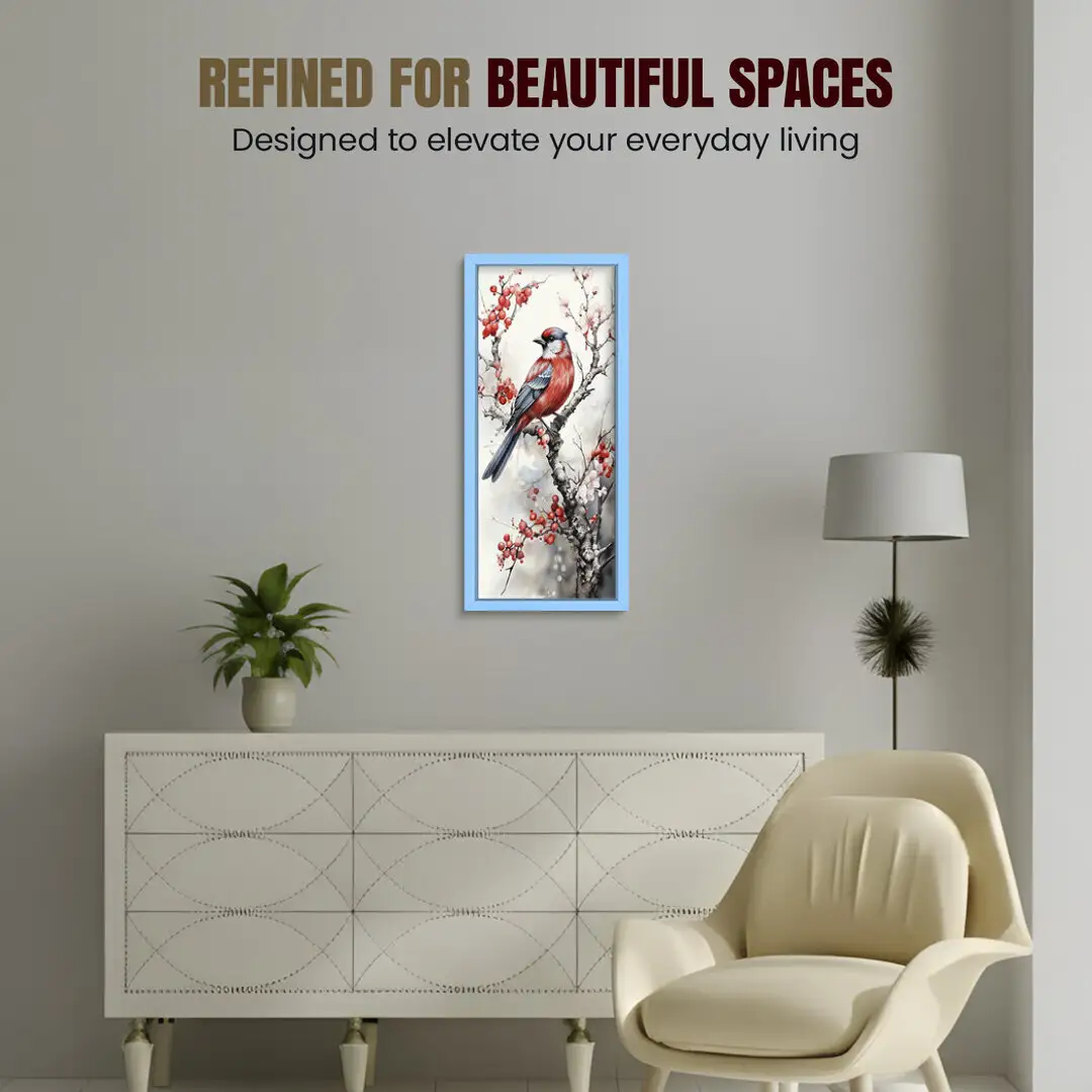 22x11" Sleek Baby Blue Picture Frame With Shatterproof Acrylic Front - Minimalist Wall Display thumbnail 2