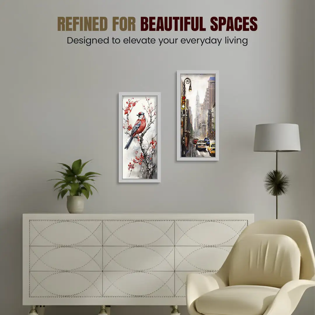 40x20cm Sleek Silver Picture Frame - Elegant Wall Or Desk Display thumbnail 2