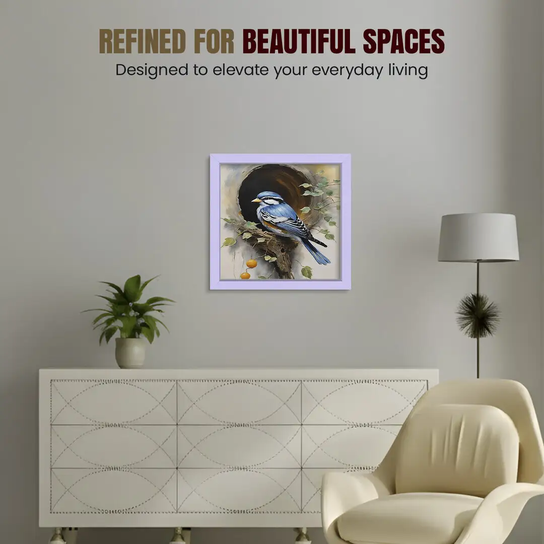 45x45cm Sleek Purple Picture Frame With Clear Acrylic Front - For Premium Wall Decor thumbnail 2