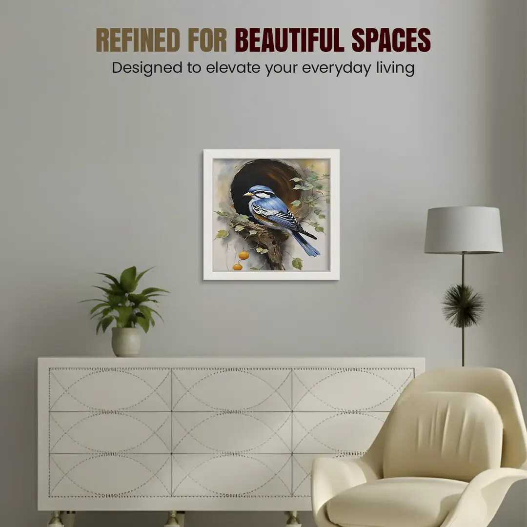 45x45cm Sleek White Picture Frame With Clear Acrylic Front - For Premium Wall Decor thumbnail 2