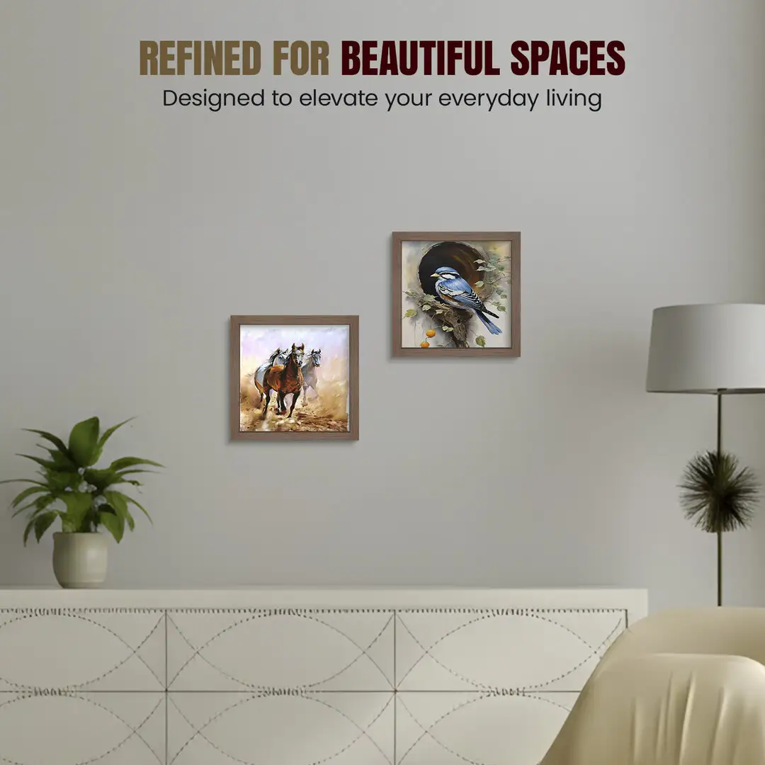 9x9" Sleek Walnut Picture Frame - Elegant Wall Or Desk Display thumbnail 2