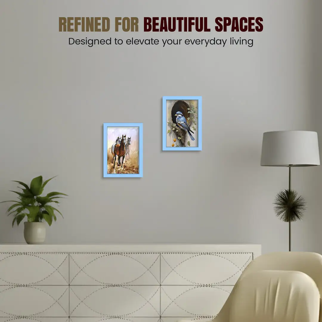 A4 Sleek Baby Blue Picture Frame With Clear Acrylic Front - For Premium Wall Decor thumbnail 2