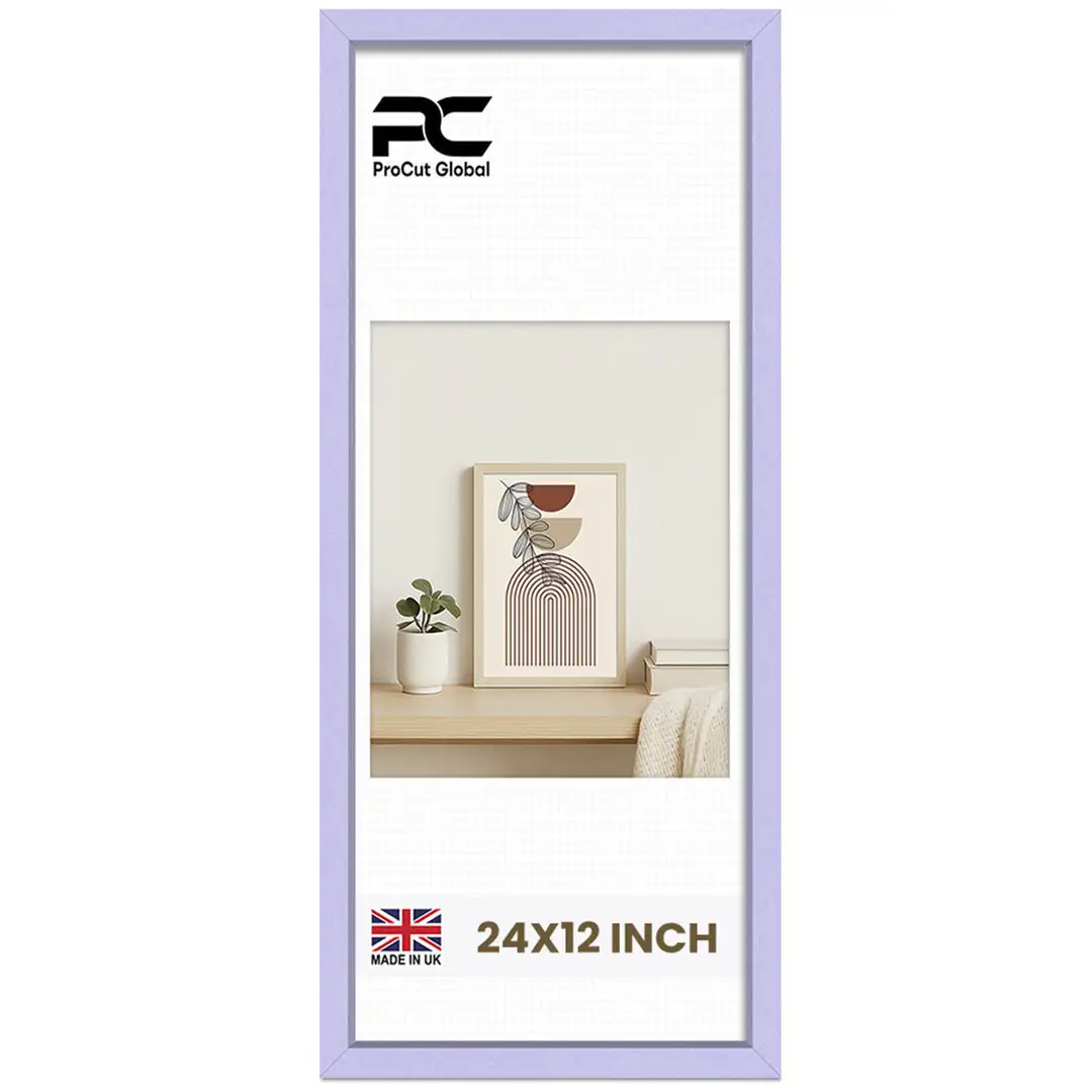 24x12" Sleek Purple Picture Frame With Shatterproof Acrylic Front - Minimalist Wall Display thumbnail 1