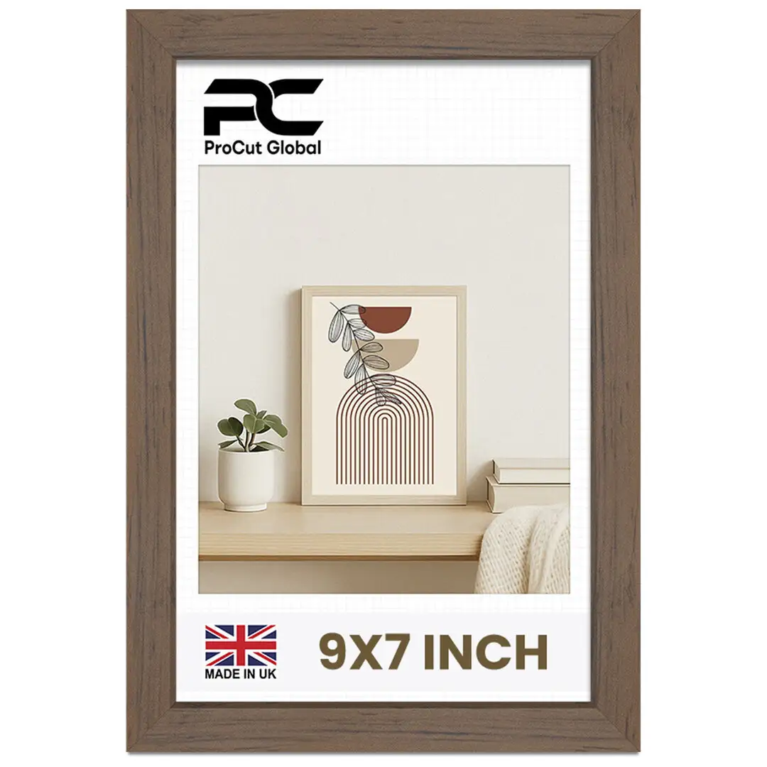 9x7" Sleek Walnut Picture Frame - Elegant Wall Or Desk Display