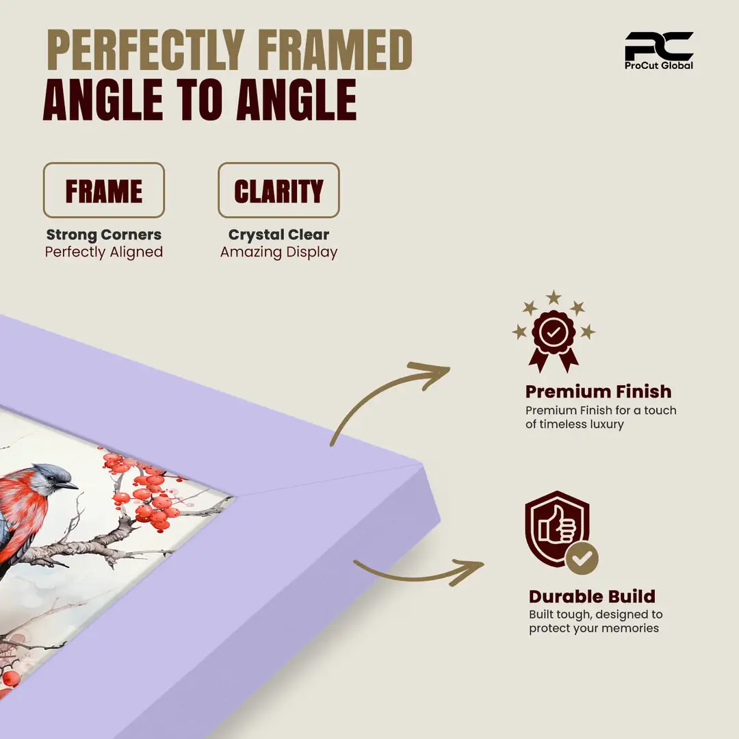 20x15" Sleek Purple Picture Frame With Clear Acrylic Front - For Premium Wall Decor thumbnail 6