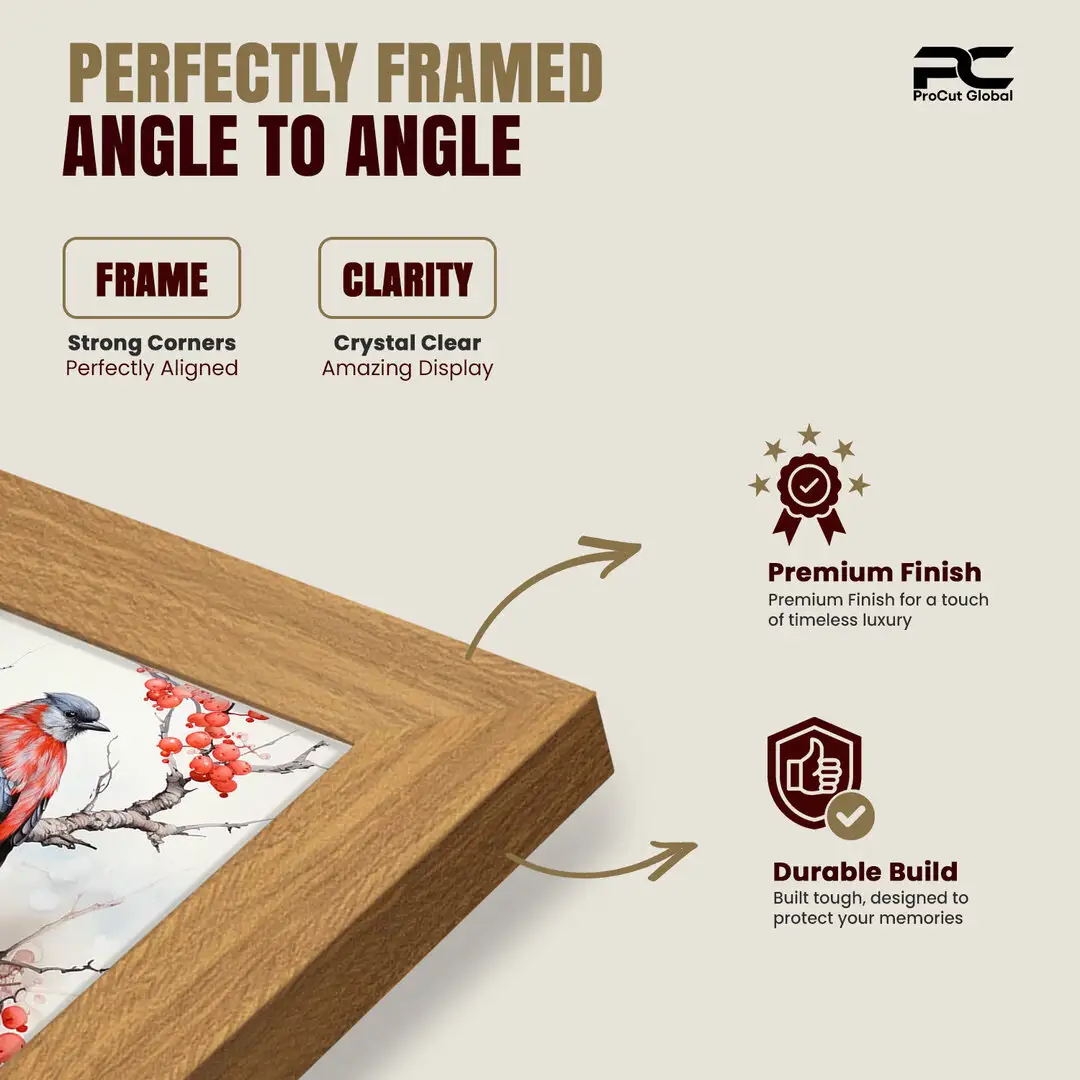 20x15cm Sleek Oak Picture Frame With Clear Acrylic Front - For Premium Wall Decor thumbnail 6