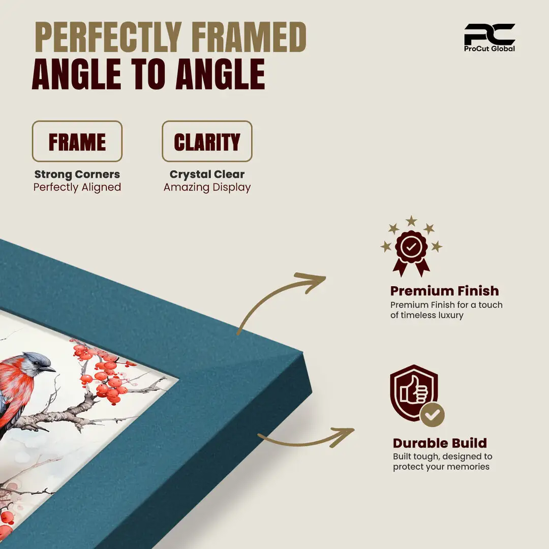26x20" Sleek Navy Blue Picture Frame With Clear Acrylic Front - For Premium Wall Decor thumbnail 6