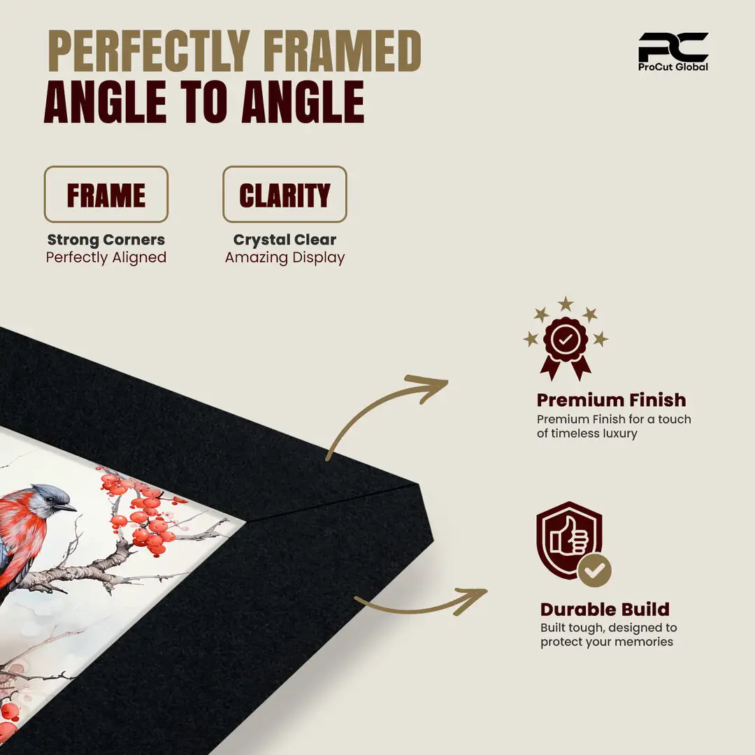 70x50cm Sleek Black Picture Frame With Clear Acrylic Front - For Premium Wall Decor thumbnail 6