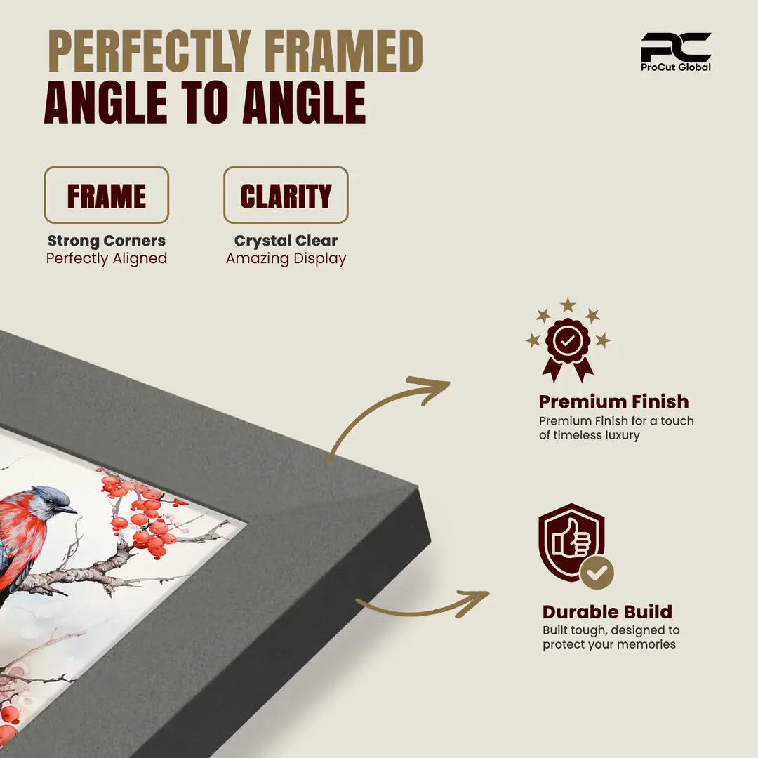70x50cm Sleek Dark Grey Picture Frame With Clear Acrylic Front - For Premium Wall Decor thumbnail 6