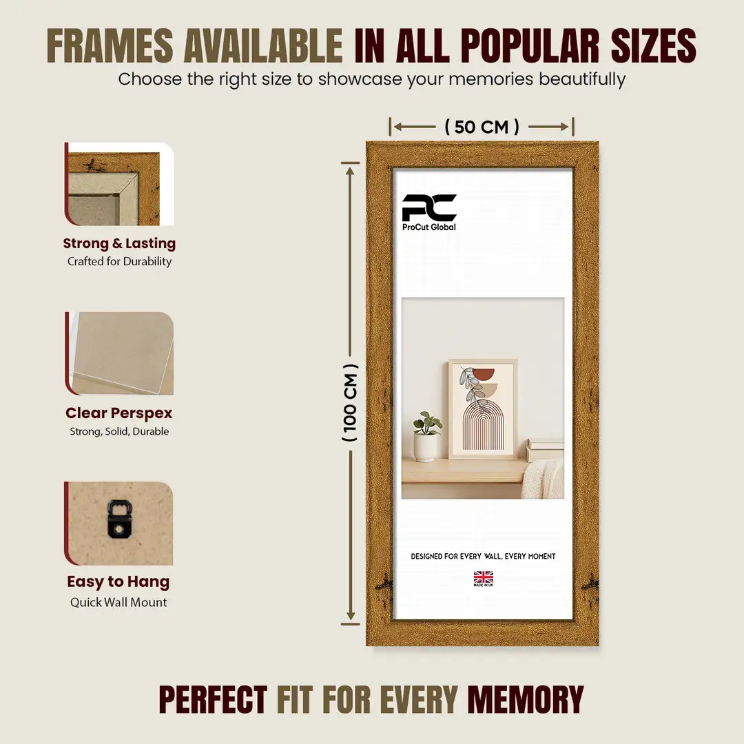 100x50cm Modern Picture Frame - Elegant Wall Frame With Perspex Front thumbnail 4