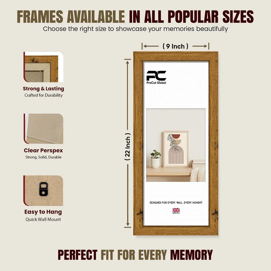 22x9" Modern Picture Frame - Elegant Wall Frame With Perspex Front thumbnail 4