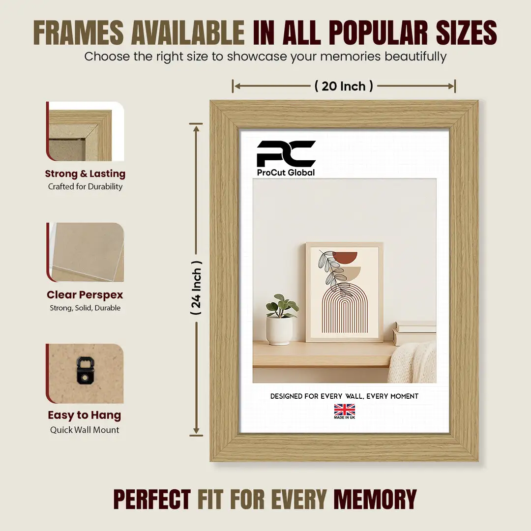 24x20" Modern Picture Frame - Premium Photo Frame With Perspex Front thumbnail 4
