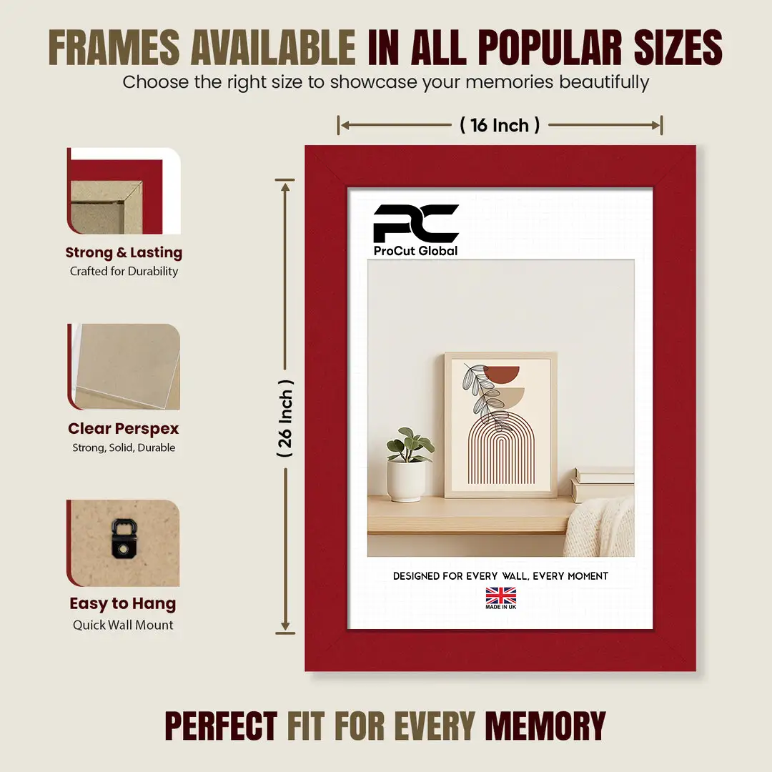 26x16" Modern Picture Frame - Elegant Wall Frame With Perspex Front thumbnail 4