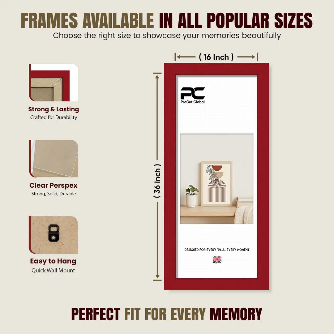 36x16" Modern Picture Frame - Elegant Wall Frame With Perspex Front thumbnail 4