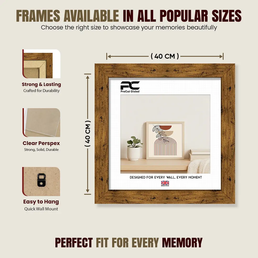 40x40cm Modern Picture Frame - Elegant Wall Frame With Perspex Front thumbnail 4