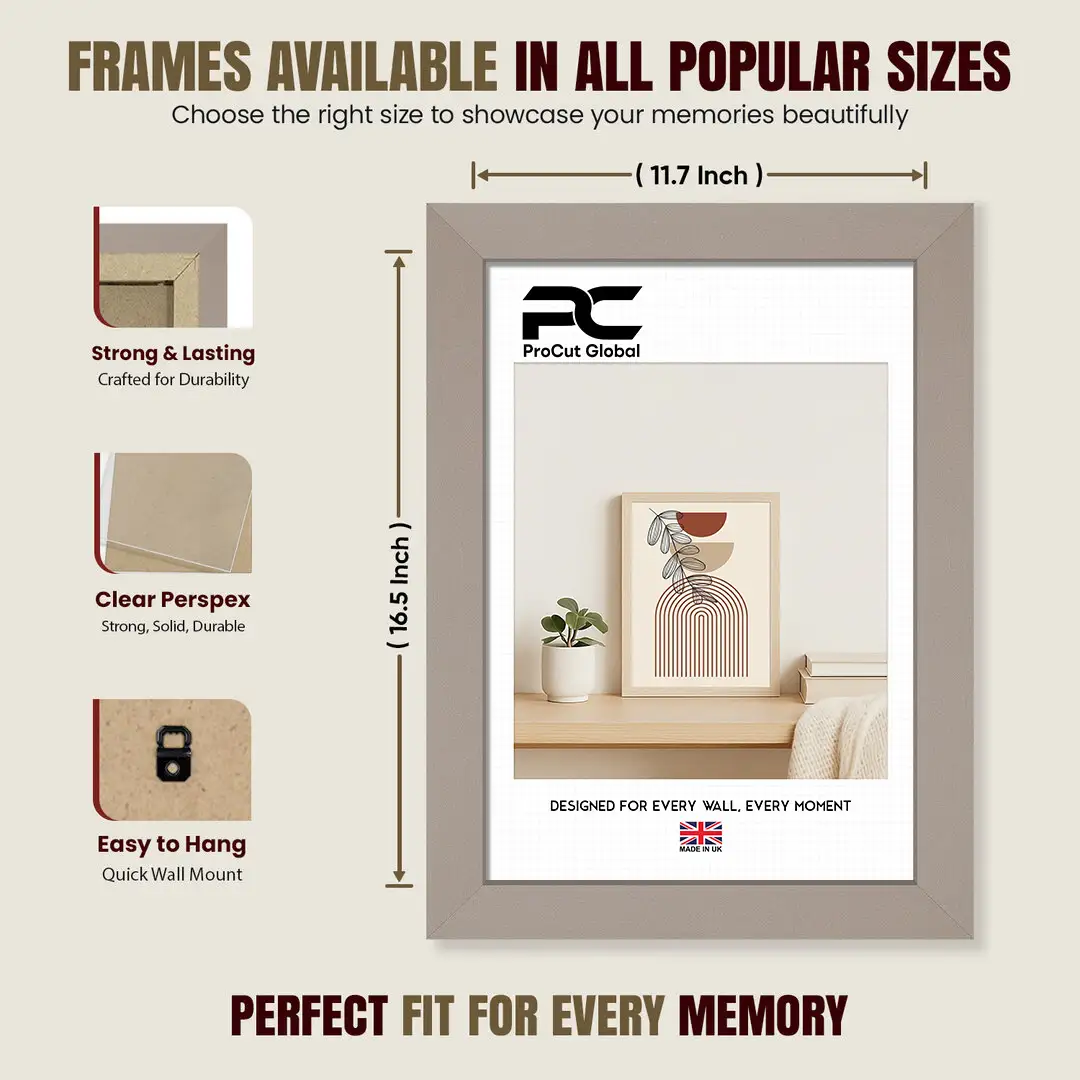 A3 Modern Picture Frame - Elegant Wall Frame With Perspex Front thumbnail 4