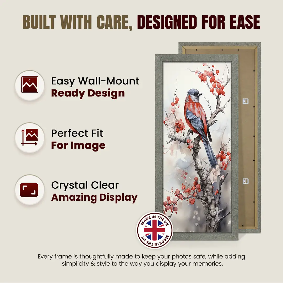 100x50cm Modern Grey Marble Picture Frame | Beautiful Wall Frame With Perspex Front thumbnail 7