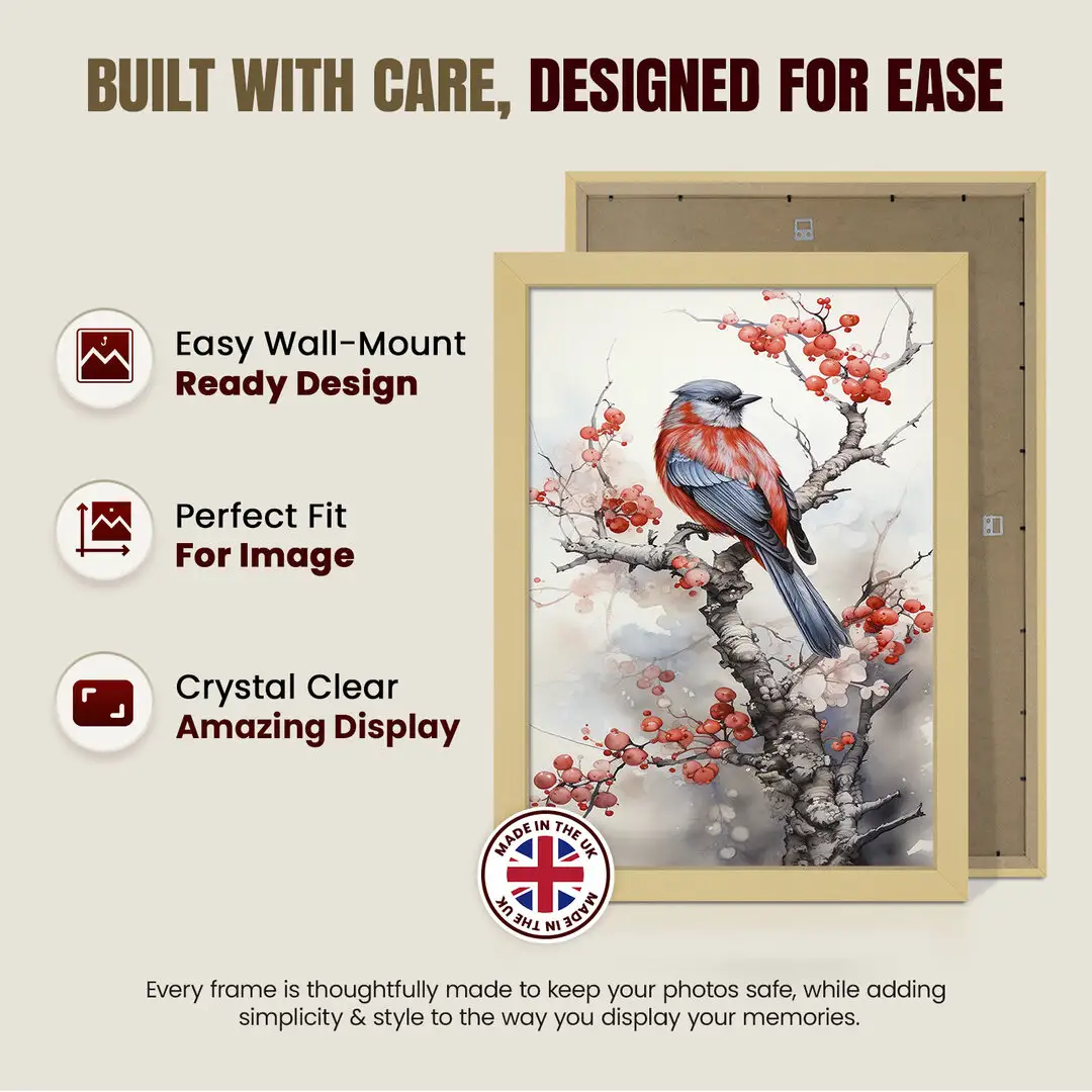 100x90cm Modern Mustard Yellow Picture Frame | Beautiful Wall Frame With Perspex Front thumbnail 7