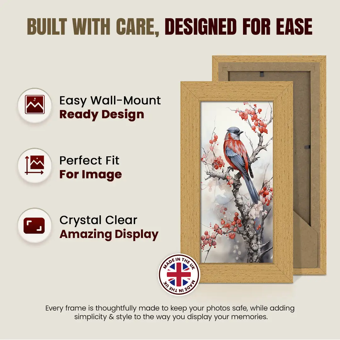 10x5" Modern Country Pine Picture Frame - Elegant Wall Frame With Perspex Front thumbnail 7