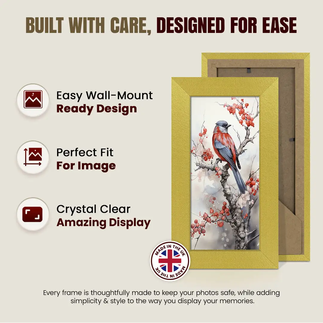 10x5" Modern Gold Picture Frame | Beautiful Wall Frame With Perspex Front thumbnail 7