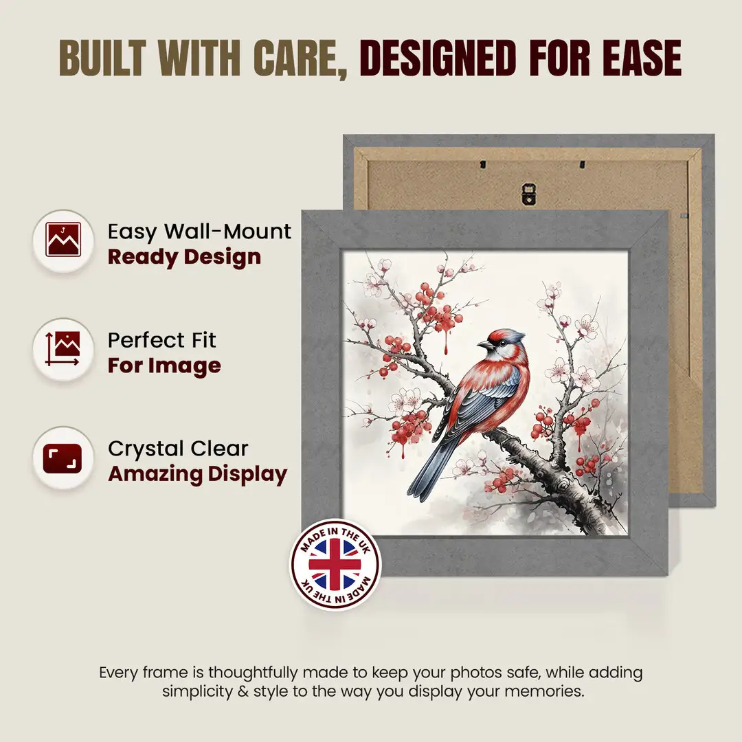 12x12" Modern Grey Marble Picture Frame - Premium Photo Frame With Perspex Front thumbnail 7