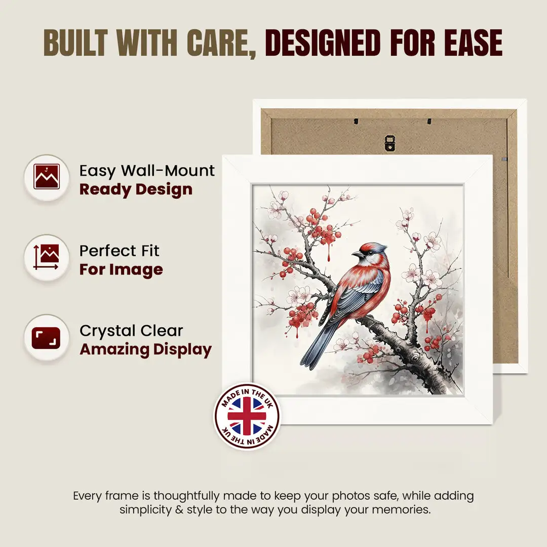 12x12" Modern White Picture Frame | Beautiful Wall Frame With Perspex Front thumbnail 7