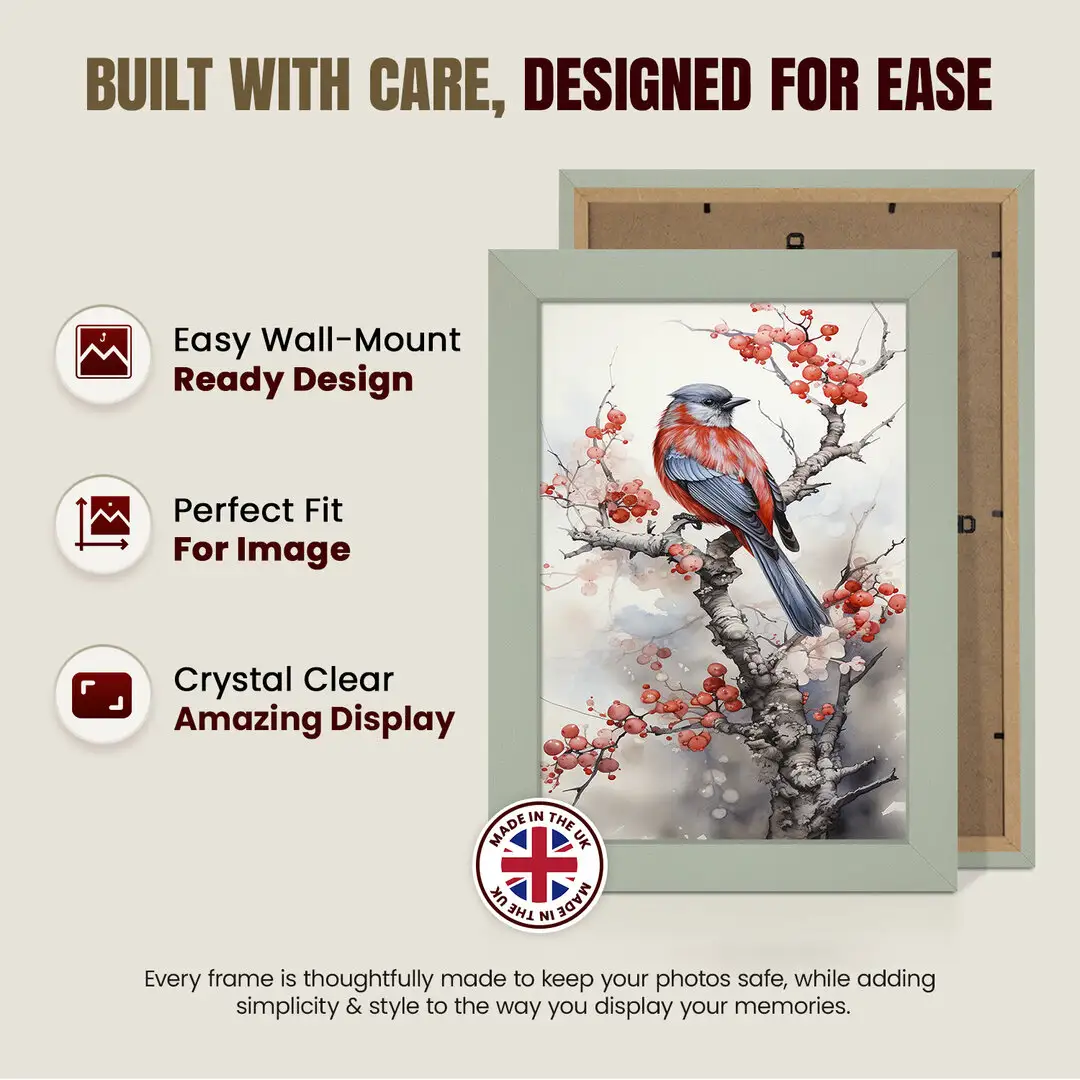 14x12" Modern Green Picture Frame - Premium Photo Frame With Perspex Front thumbnail 7