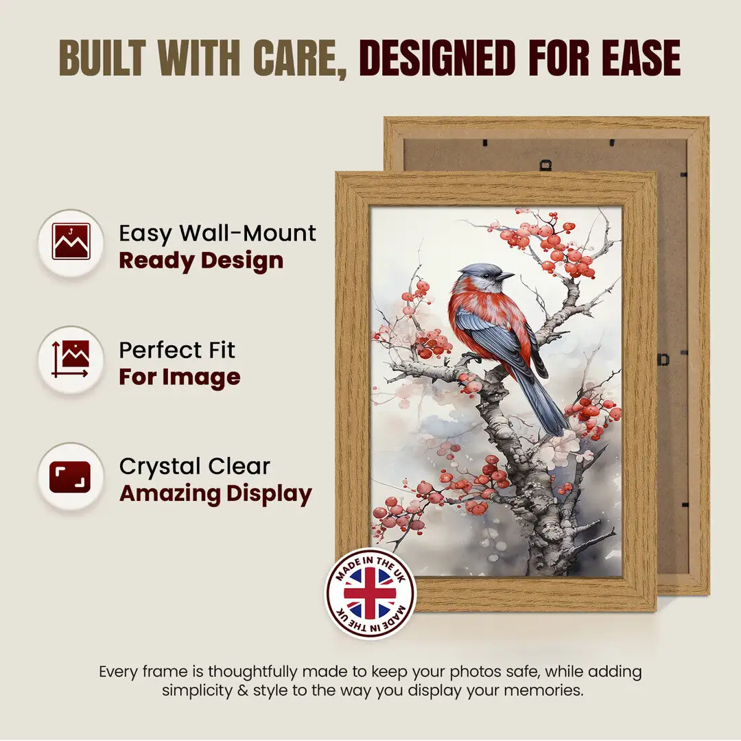 15x10" Modern Oak Picture Frame - Elegant Wall Frame With Perspex Front thumbnail 7