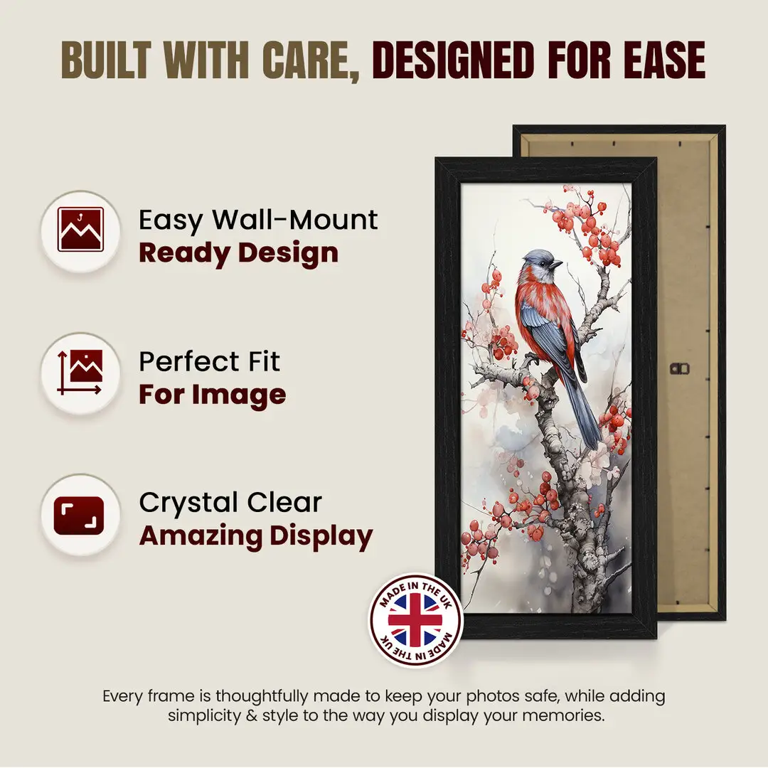 15x5" Modern Black Picture Frame - Premium Photo Frame With Perspex Front thumbnail 7