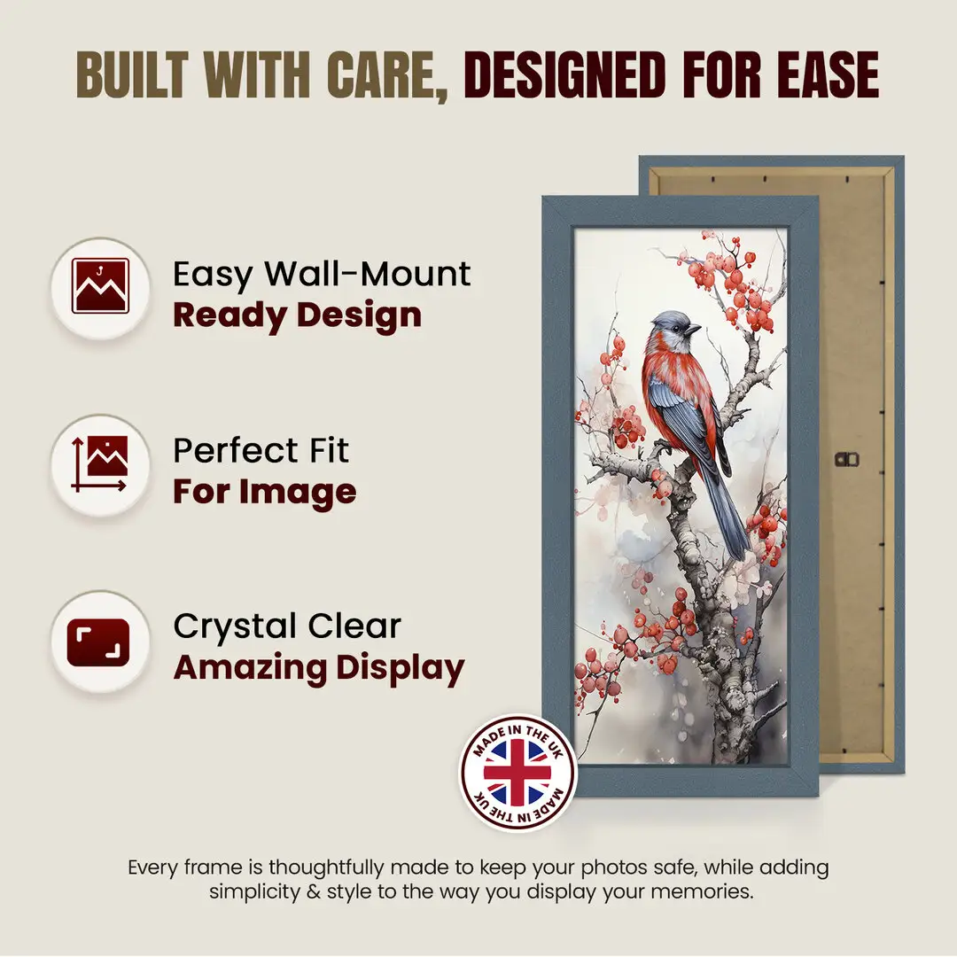 15x5" Modern Navy Blue Picture Frame | Beautiful Wall Frame With Perspex Front thumbnail 7