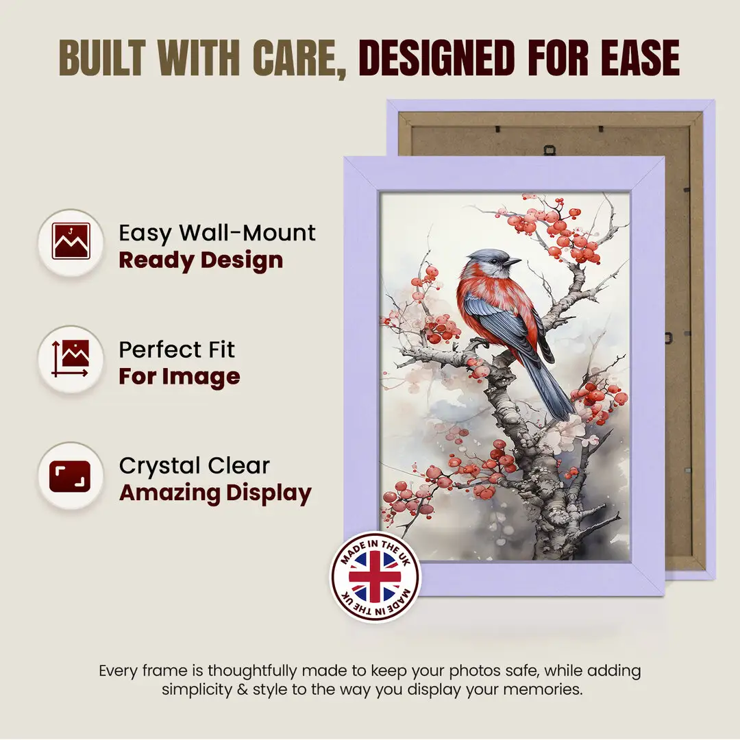 16x14" Modern Purple Picture Frame - Elegant Wall Frame With Perspex Front thumbnail 7
