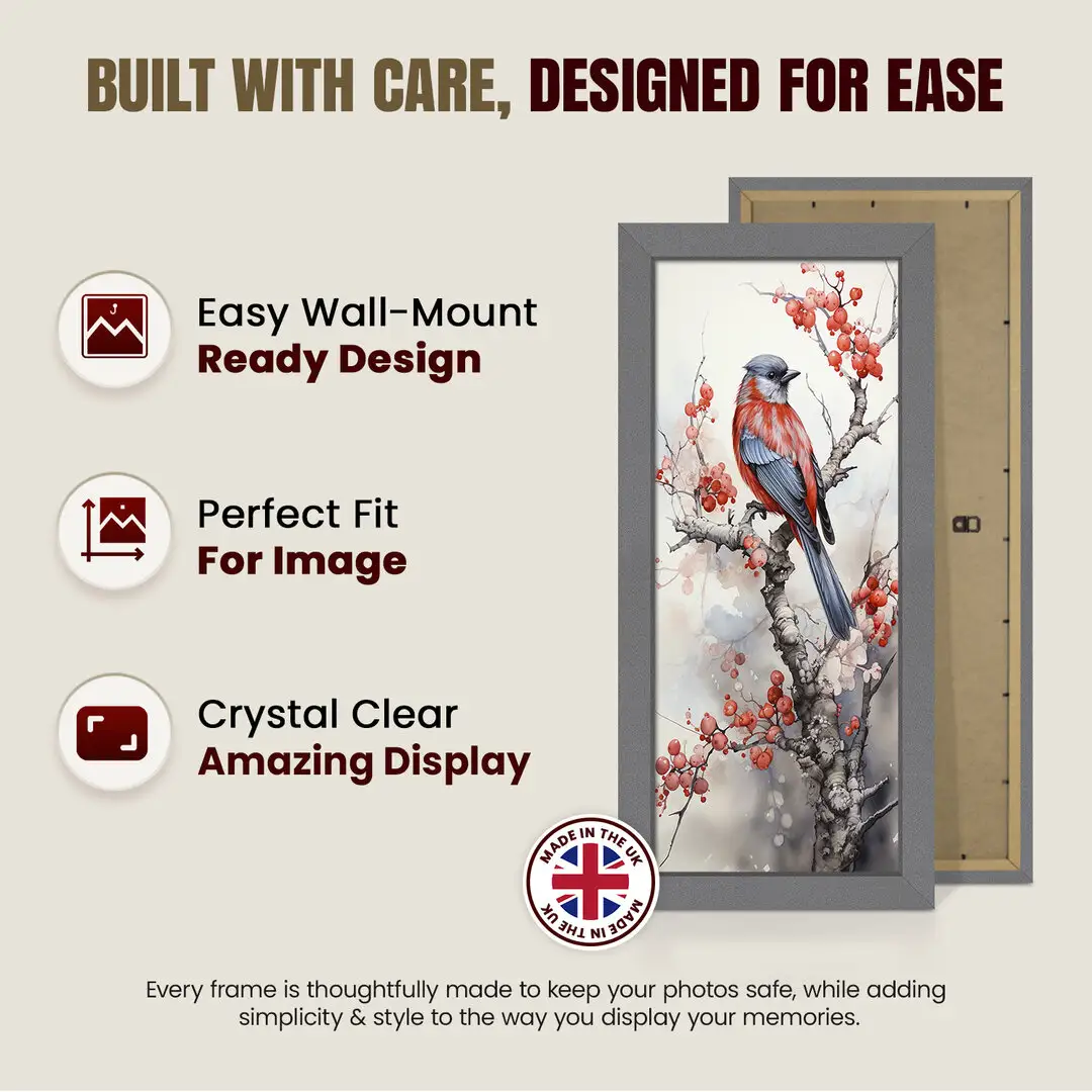 16x5" Modern Dark Grey Picture Frame - Premium Photo Frame With Perspex Front thumbnail 7