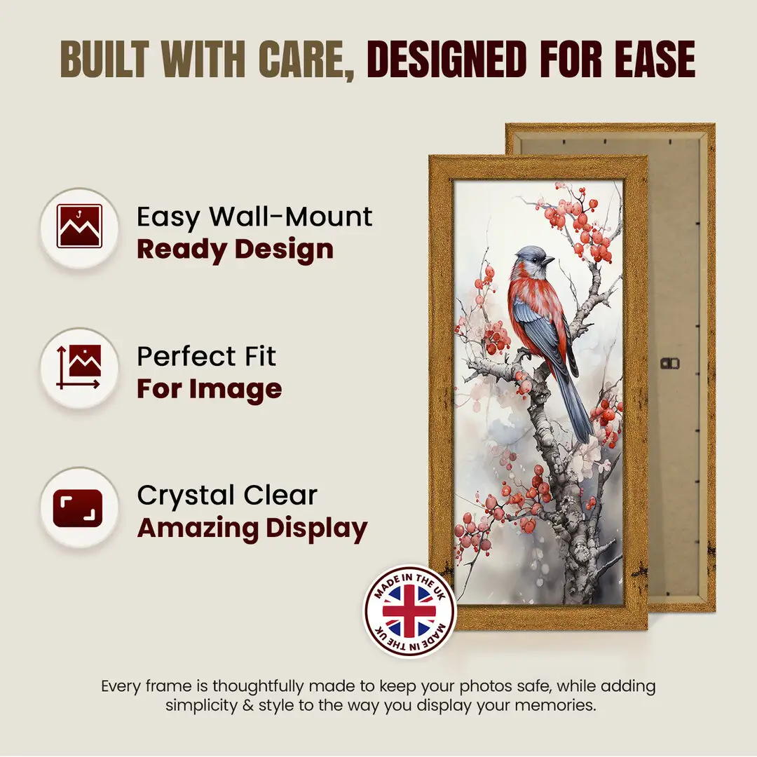 16x5" Modern Rustic Oak Picture Frame - Premium Photo Frame With Perspex Front thumbnail 7