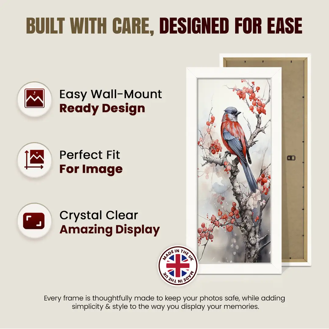 16x5" Modern White Picture Frame - Premium Photo Frame With Perspex Front thumbnail 7