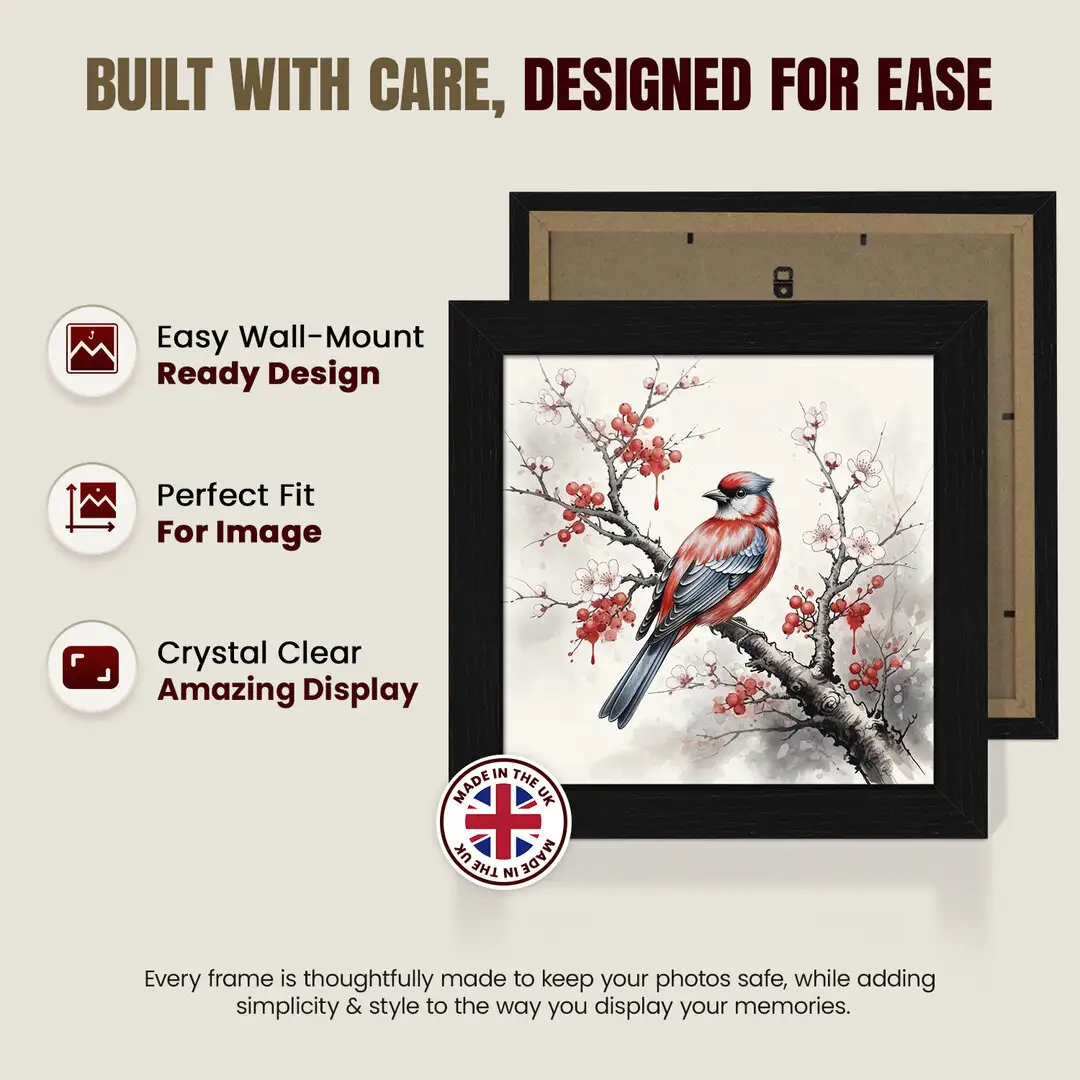 17x17" Modern Black Picture Frame - Elegant Wall Frame With Perspex Front thumbnail 7