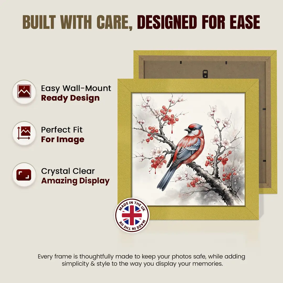 17x17" Modern Gold Picture Frame | Beautiful Wall Frame With Perspex Front thumbnail 7