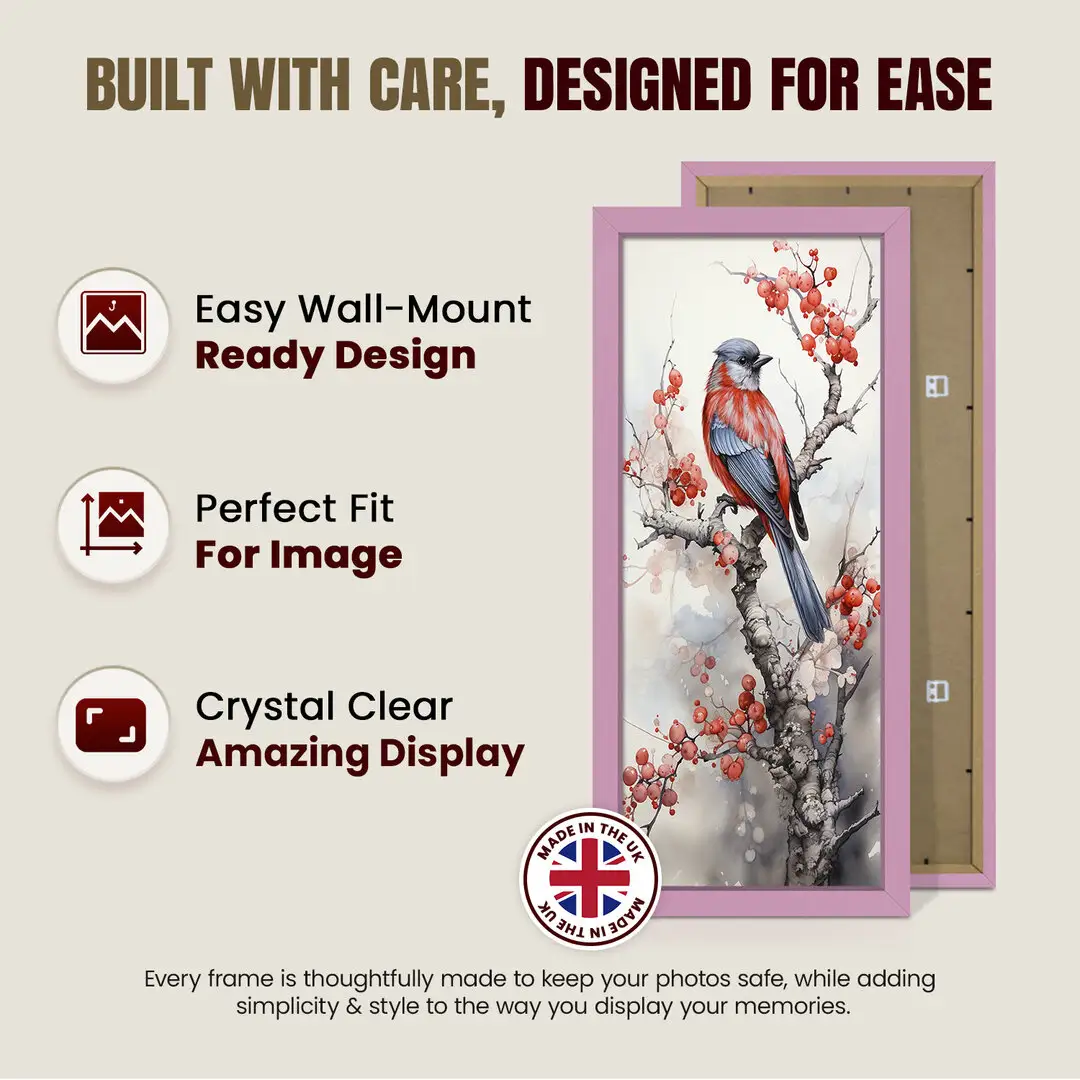 20x10" Modern Pastel Pink Picture Frame - Premium Photo Frame With Perspex Front thumbnail 7