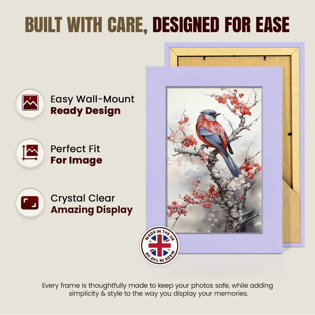 20x15cm Modern Purple Picture Frame - Premium Photo Frame With Perspex Front thumbnail 7