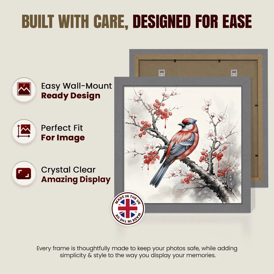 20x20" Modern Dark Grey Picture Frame - Elegant Wall Frame With Perspex Front thumbnail 7