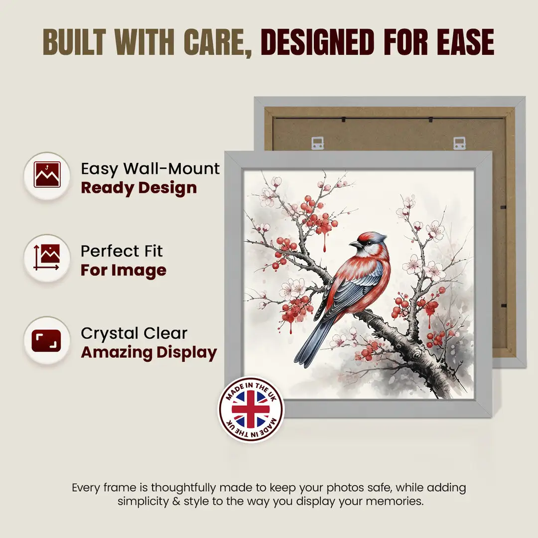 20x20" Modern Light Grey Picture Frame - Premium Photo Frame With Perspex Front thumbnail 7