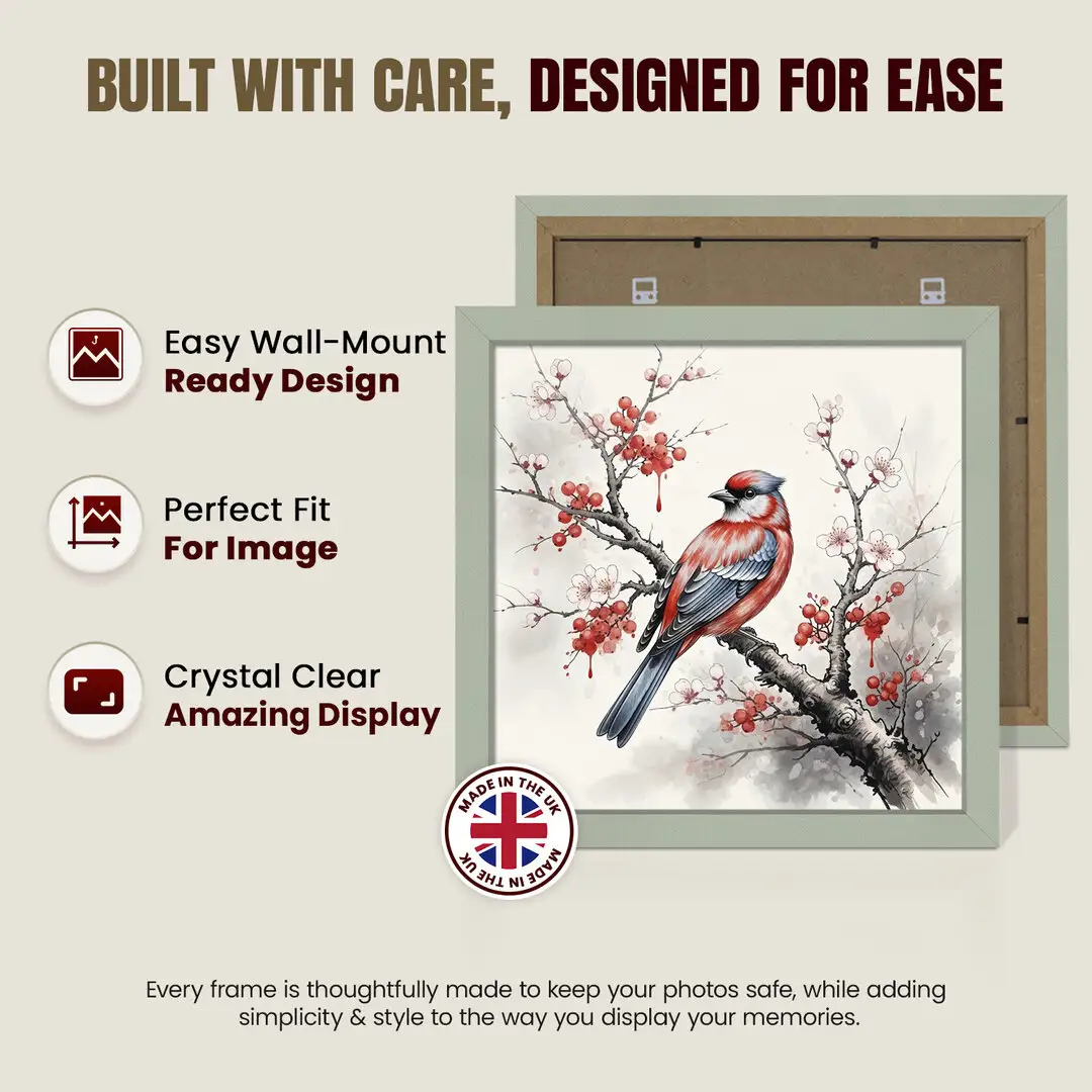 21x21" Modern Green Picture Frame | Beautiful Wall Frame With Perspex Front thumbnail 7
