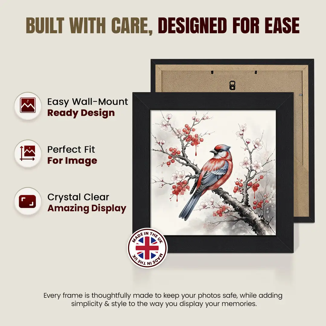 25x25cm Modern Black Picture Frame - Elegant Wall Frame With Perspex Front thumbnail 7