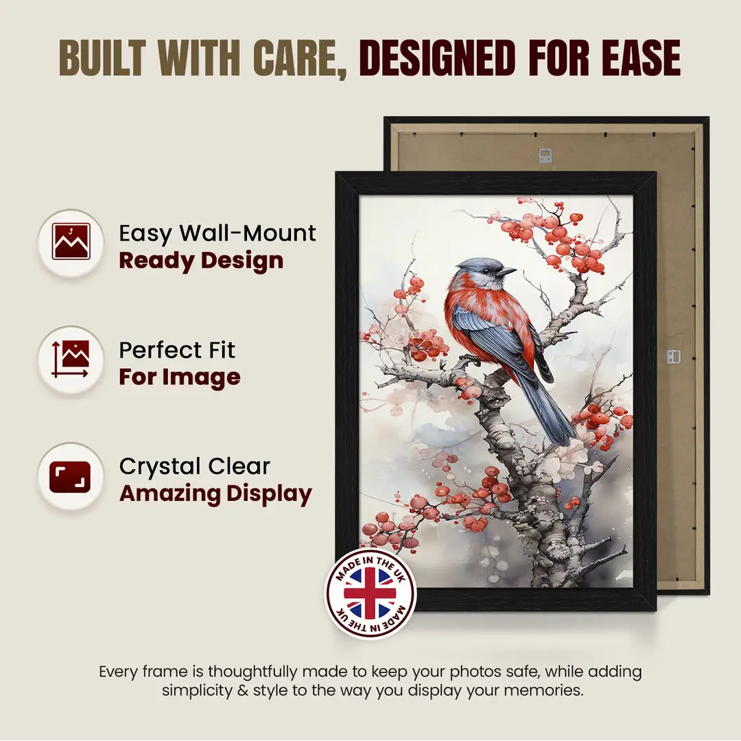 28x16" Modern Black Picture Frame - Elegant Wall Frame With Perspex Front thumbnail 7