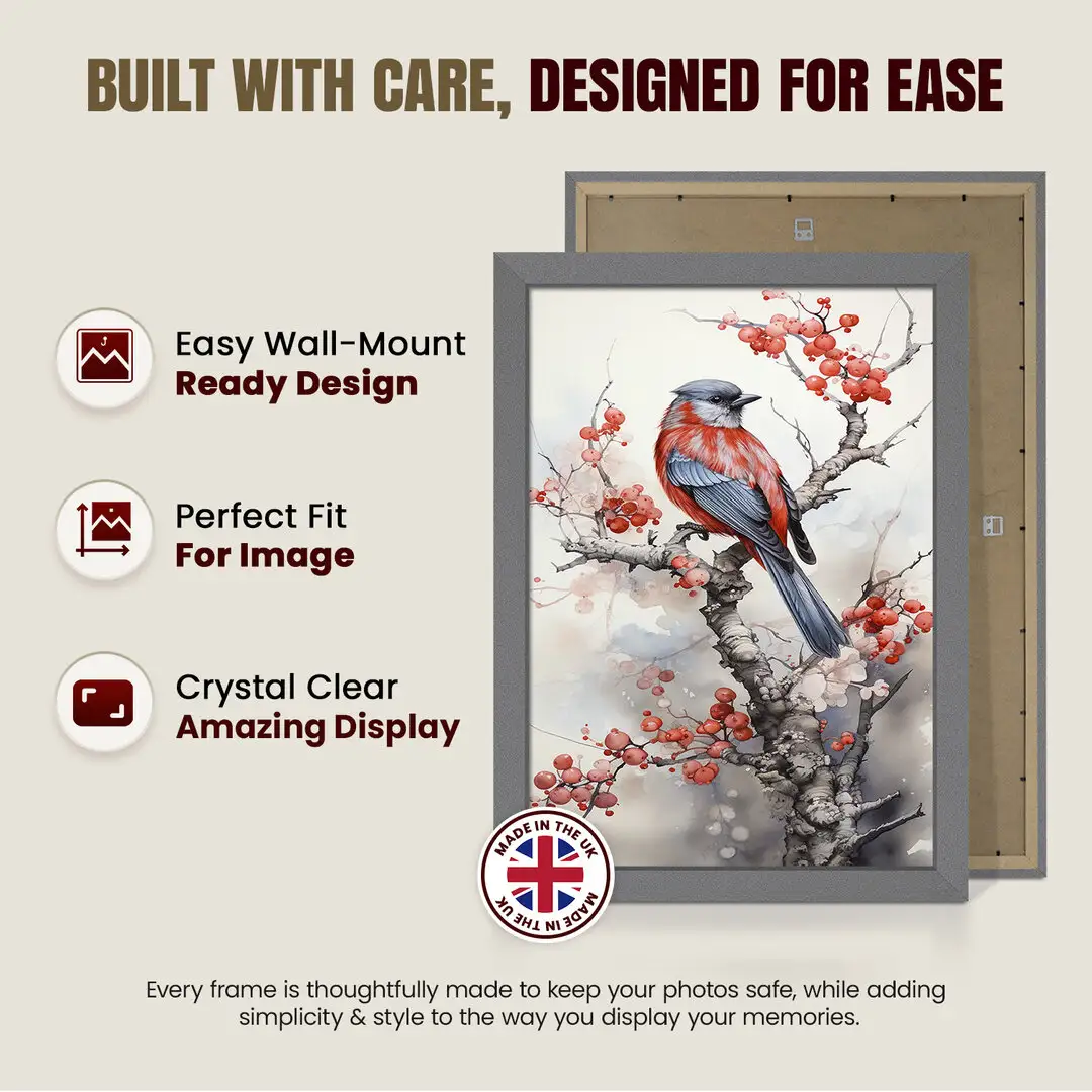 30x16" Modern Dark Grey Picture Frame | Beautiful Wall Frame With Perspex Front thumbnail 7